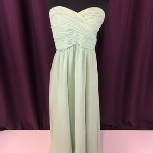 Ralph Lauren Green Strapless Formal Dress